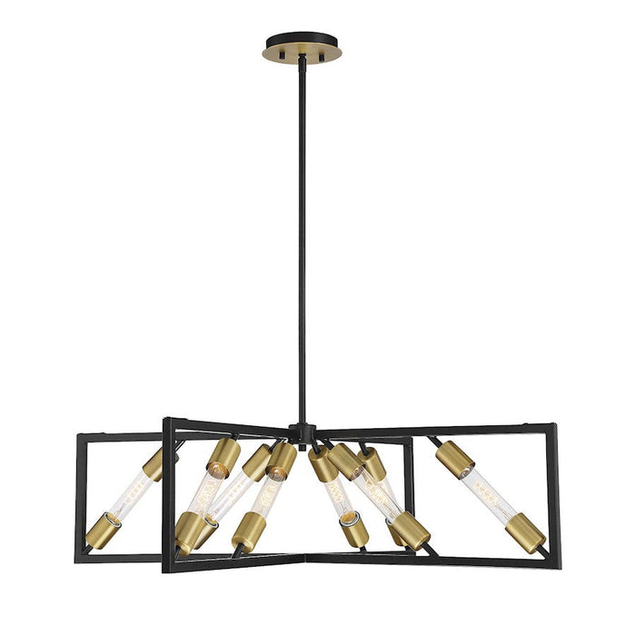 Savoy House Moritz 8 Light Chandelier, English Bronze and Warm Brass