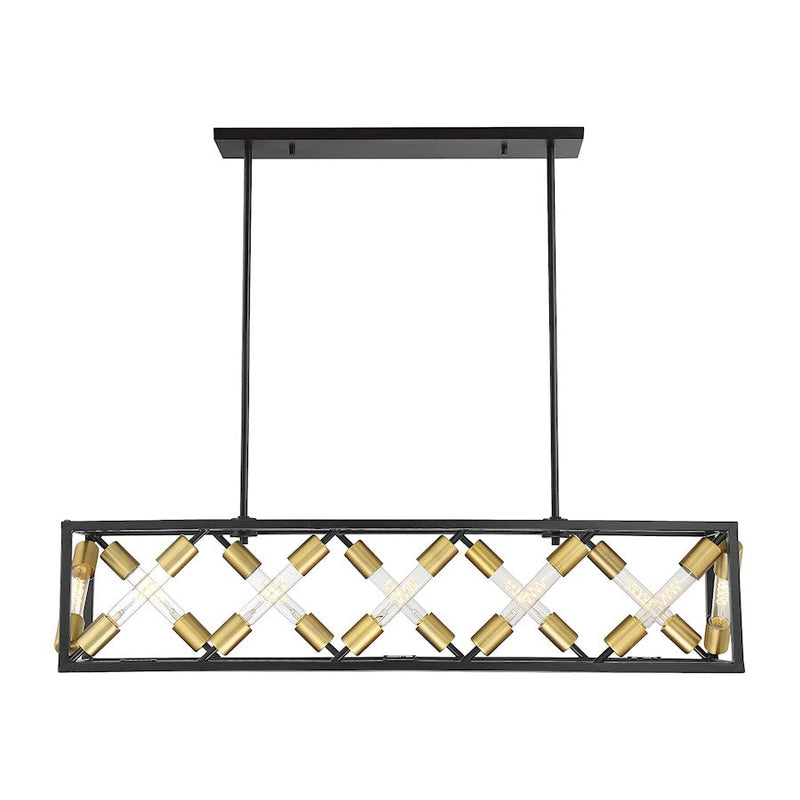 Savoy House Moritz 12 Light Chandelier, English Bronze and Warm Brass