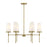 Essentials Haynes 6 Light Chandelier, Warm Brass/White Opal - 1-2802-6-322