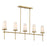 Essentials Haynes 5 Light Linear Chandelier, Warm Brass/White - 1-2803-5-322