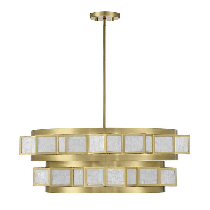 Savoy House Gideon Chandelier, Warm Brass