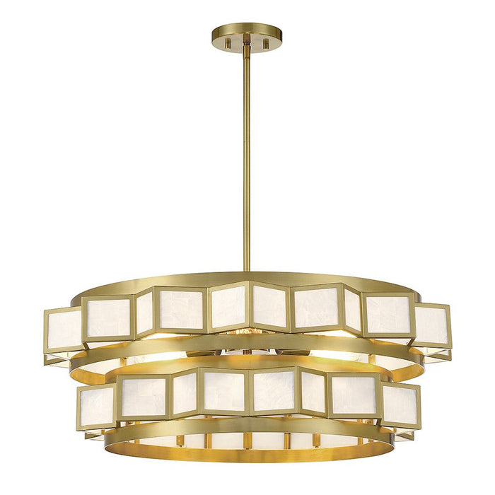 Savoy House Gideon Chandelier, Warm Brass