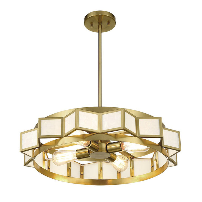 Savoy House Gideon Chandelier, Warm Brass