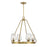 Essentials Carlton 4 Light Chandelier, Warm Brass/Ribbed - 1-3392-4-322