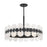 Savoy House Boca Chandelier, Matte Black/Strie Piastra