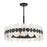 Savoy House Boca Chandelier, Matte Black/Strie Piastra