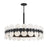 Savoy House Boca Chandelier, Matte Black/Strie Piastra