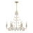 Savoy House Iris 6 Light Chandelier, White/Warm Brass Accents - 1-3804-6-142