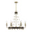 Savoy House Iris 6 Light Chandelier, Black/Warm Brass Accents - 1-3804-6-143