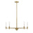 Essentials Jasmine 5 Light Chandelier, Warm Brass - 1-4410-5-322