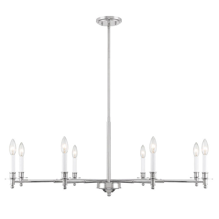 Essentials Jasmine 8 Light Chandelier, Polished Nickel - 1-4412-8-109