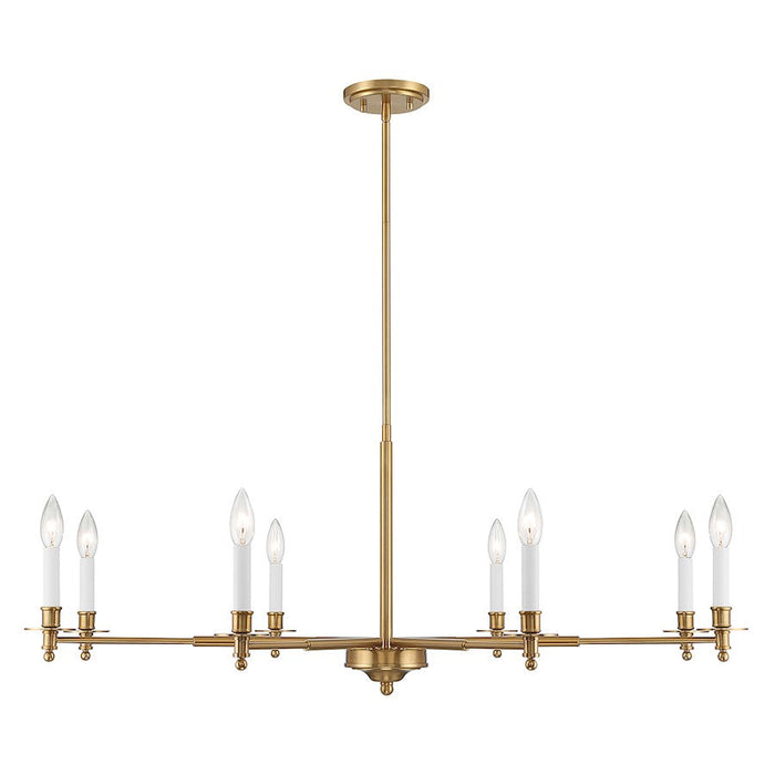 Essentials Jasmine 8 Light Chandelier, Warm Brass - 1-4412-8-322