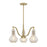 Savoy House Adams 3 Light Chandelier, Warm Brass/White Strie - 1-4418-3-322