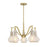 Savoy House Adams 5 Light Chandelier, Warm Brass/White Strie - 1-4419-5-322
