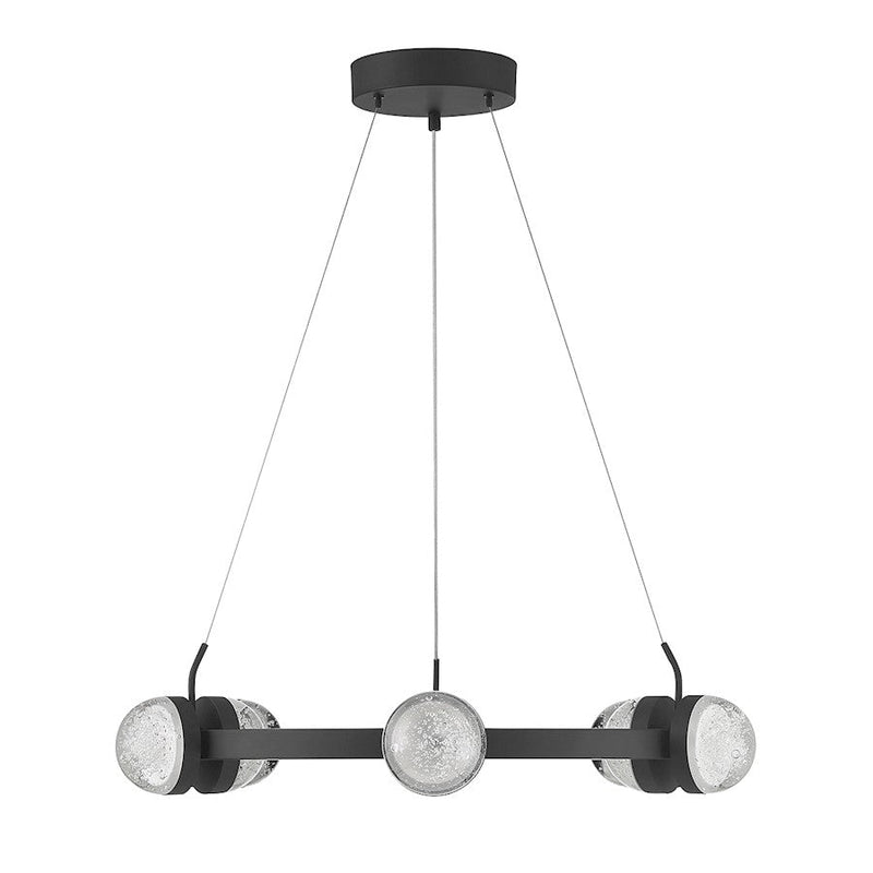 Savoy House Biscayne 12 Light LED Chandelier, Black/Bubble