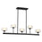 Essentials Falster 5 Light LED Linear Chandelier, Black/Clear - 1-5407-5-89