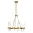 Savoy House Nouvel 6 Light Chandelier, Brass/Handmade Strie - 1-5500-6-322