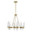 Savoy House Nouvel Chandelier, Brass/Handmade Strie