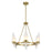 Savoy House Nouvel Chandelier, Brass/Handmade Strie