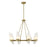 Savoy House Nouvel 8 Light Chandelier, Brass/Handmade Strie - 1-5502-8-322