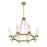 Savoy House Nouvel Chandelier, Brass/Handmade Strie