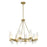 Savoy House Nouvel Chandelier, Brass/Handmade Strie