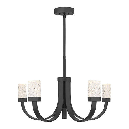 Savoy House Kahn 6 Light LED Chandelier, Matte Black/Water - 1-6620-6-89