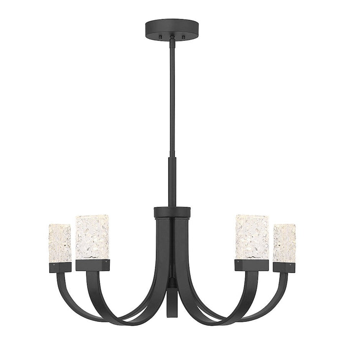 Savoy House Kahn 6 Light LED Chandelier, Matte Black/Water - 1-6620-6-89
