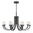 Savoy House Kahn 9 Light LED Chandelier, Matte Black/Water - 1-6622-9-89