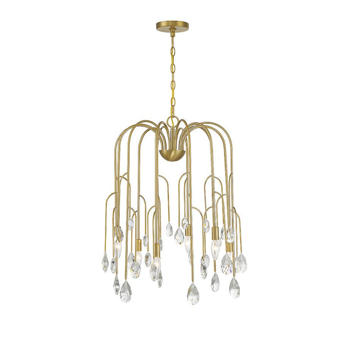 Savoy House Anholt 6 Light Chandelier, Noble Brass - 1-6686-6-127