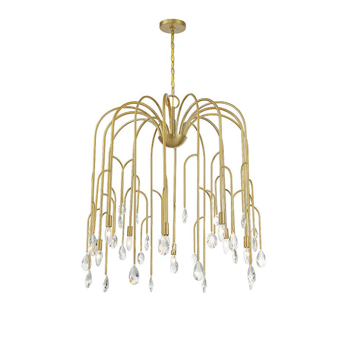 Savoy House Anholt Chandelier, Noble Brass