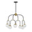 Savoy House Couplet Chandelier, Black/Brass/Frosted