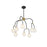 Savoy House Couplet Chandelier, Black/Brass/Frosted