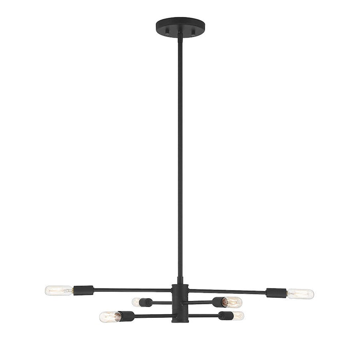 Savoy House Lyrique 6 Light Chandelier, Matte Black - 1-7000-6-89