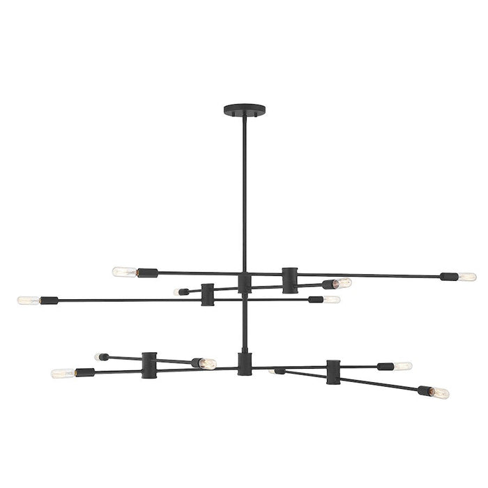 Savoy House Lyrique 12 Light Chandelier, Matte Black - 1-7001-12-89