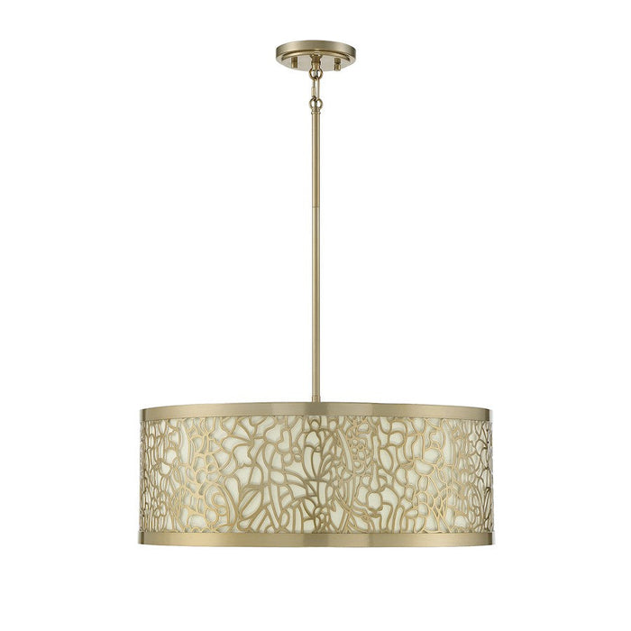 Savoy House New Haven 4 Light Pendant, New Burnished Brass