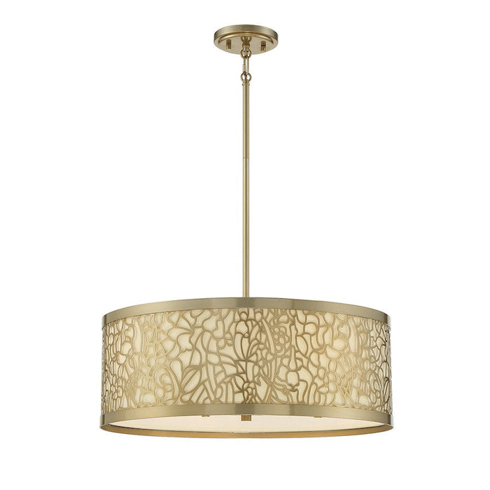 Savoy House New Haven 4 Light Pendant, New Burnished Brass