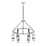 Savoy House Denali 6 Light Chandelier, Black/Chrome