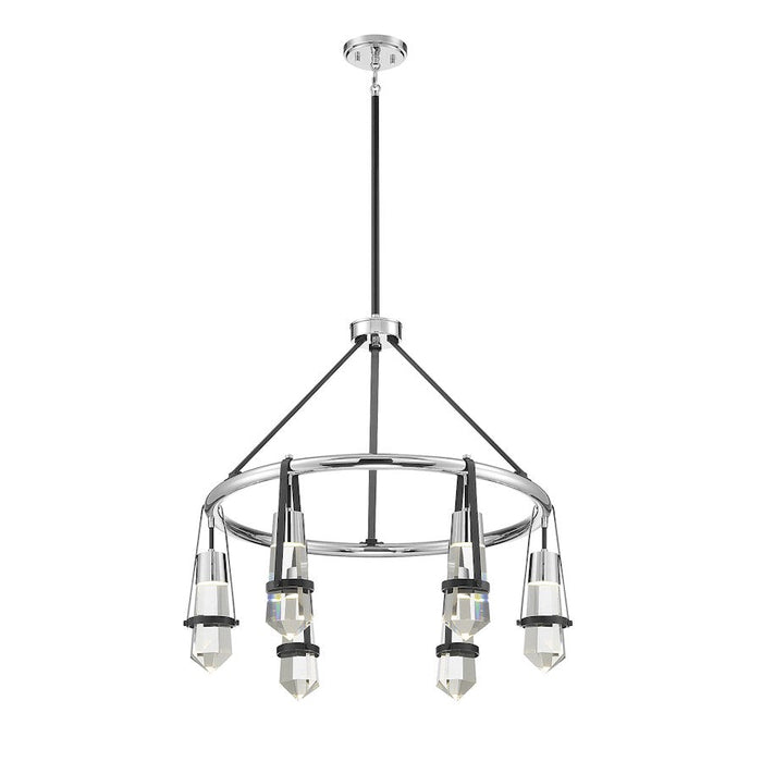 Savoy House Denali 6 Light Chandelier, Black/Chrome