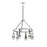 Savoy House Denali 6 Light Chandelier, Black/Chrome