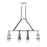 Savoy House Denali 6 Light Linear Chandelier, Black/Chrome - 1-7708-6-67