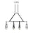 Savoy House Denali 6 Light Chandelier, Black/Chrome