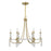 Savoy House Mayfair 6 Light Chandelier, Warm Brass/Chrome - 1-7716-6-195