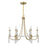 Savoy House Mayfair Chandelier, Warm Brass/Chrome