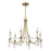 Savoy House Mayfair Chandelier, Warm Brass/Chrome