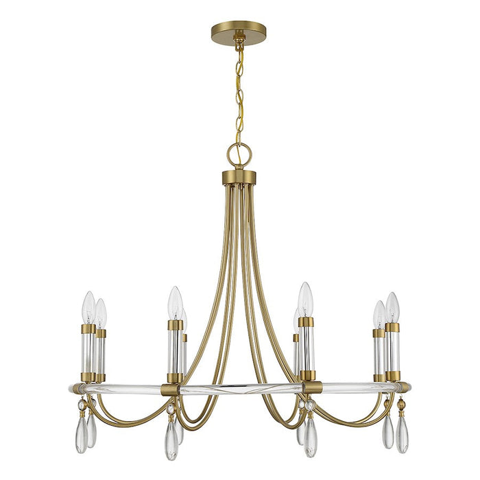 Savoy House Mayfair Chandelier, Warm Brass/Chrome