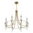 Savoy House Mayfair Chandelier, Warm Brass/Chrome