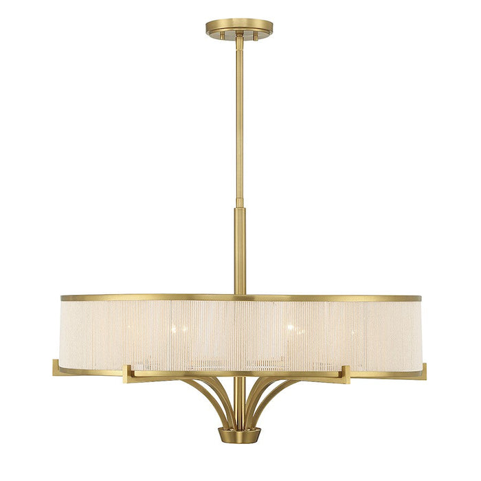 Savoy House Wynwood 6 Light Chandelier, Warm Brass - 1-7752-6-322