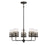 Savoy House Granada 5 Light Chandelier, Gunsmoke/Gray Rattan - 1-7778-5-181