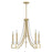 Savoy House Helen Chandelier, Warm Brass/Frosted